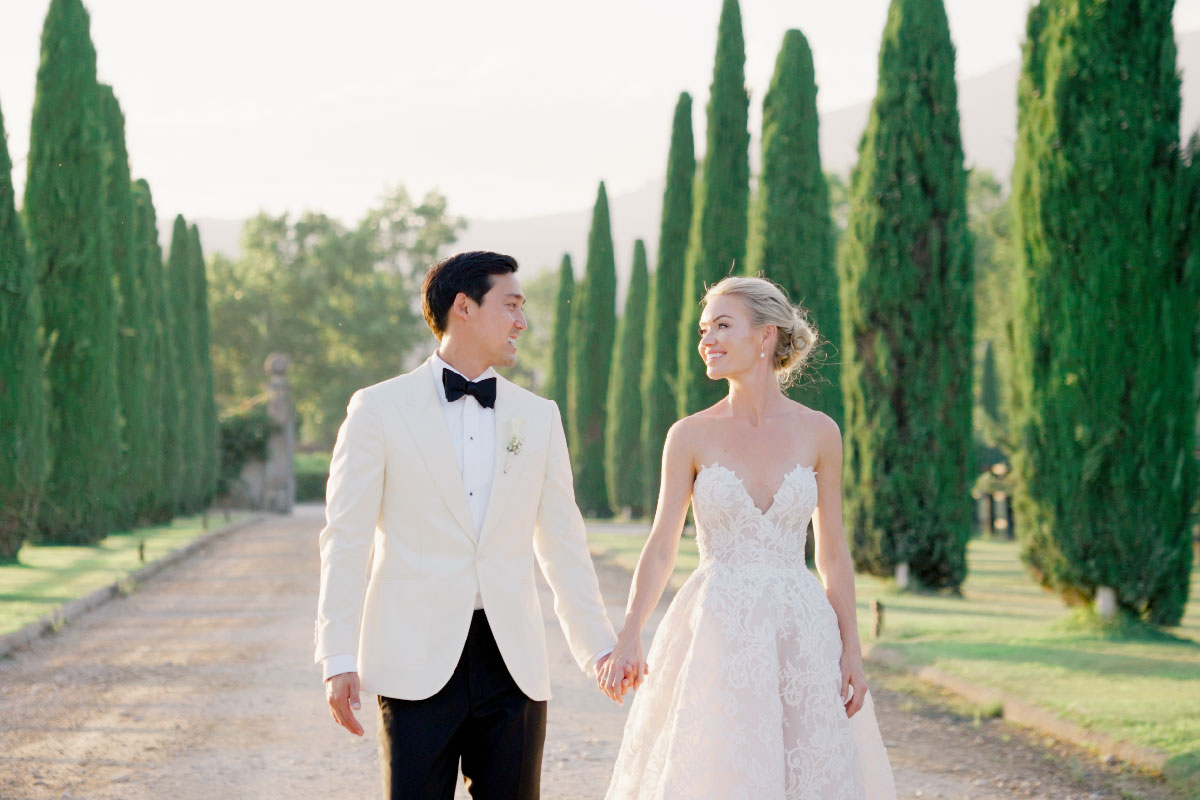 Victoria and Allen at Il Borro in Tuscany